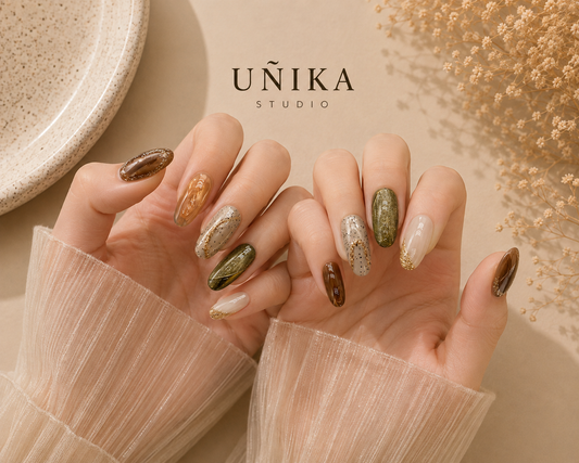 Aurora Seda| Uñas Press On Hechas a Mano