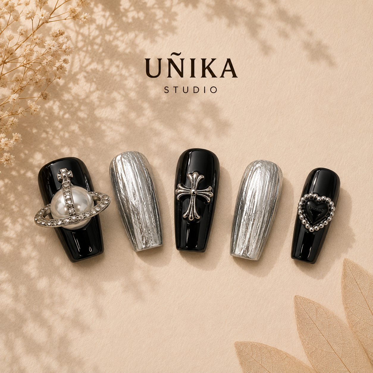 Ónix Supremo | Uñas Press On Hechas a Mano