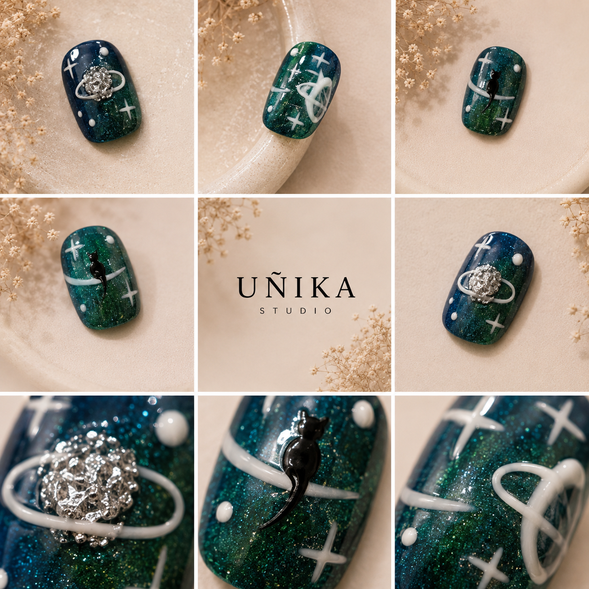 Nebulosa Felina | Uñas Press On Hechas a Mano