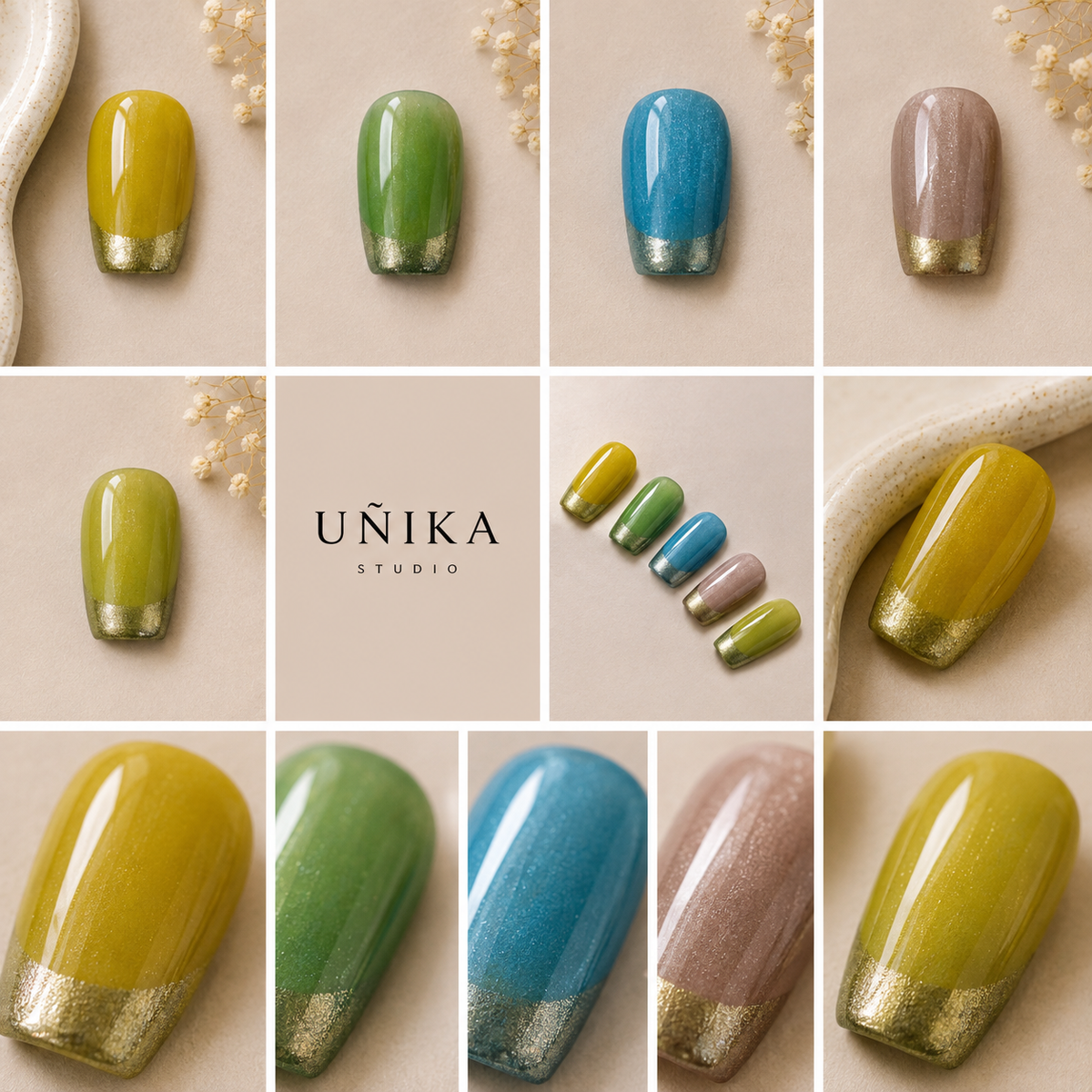 Macaron Brisa | Uñas Press On Hechas a Mano