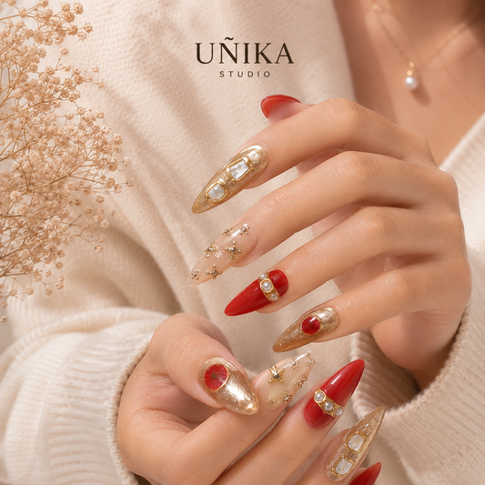 Bizancio Dorado | Uñas Press On Hechas a Mano