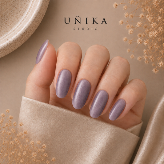 Amatista Cat Eye | Uñas Press On Hechas a Mano