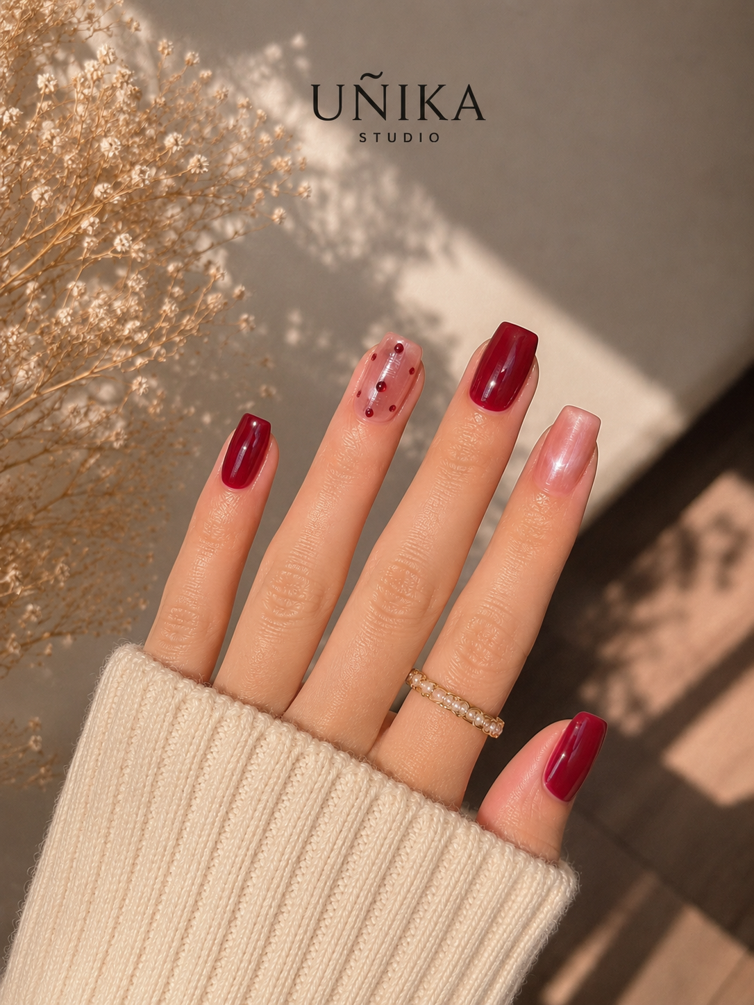 Lunares Cat Eye | Uñas Press On Hechas a Mano