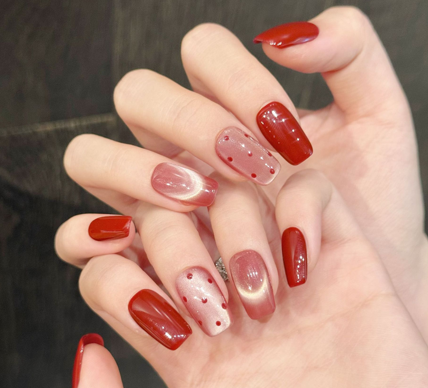 Lunares Cat Eye | Uñas Press On Hechas a Mano