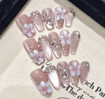 Rocío Floral | Uñas Press On Hechas a Mano