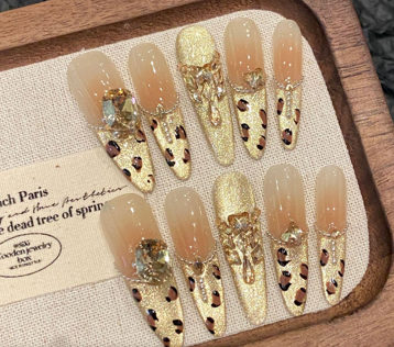 Fiera Dorada | Uñas Press On Hechas a Mano