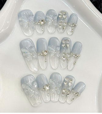 Alas de Cristal | Uñas Press On Hechas a Mano