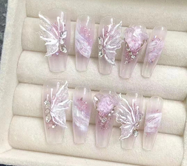 Ala de Hada | Uñas Press On Hechas a Mano