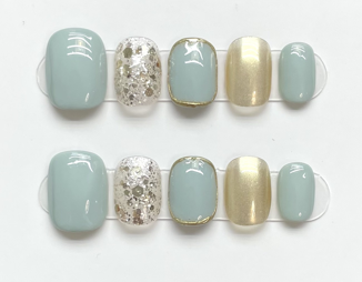 Brisa Serena | Uñas Press On Hechas a Mano
