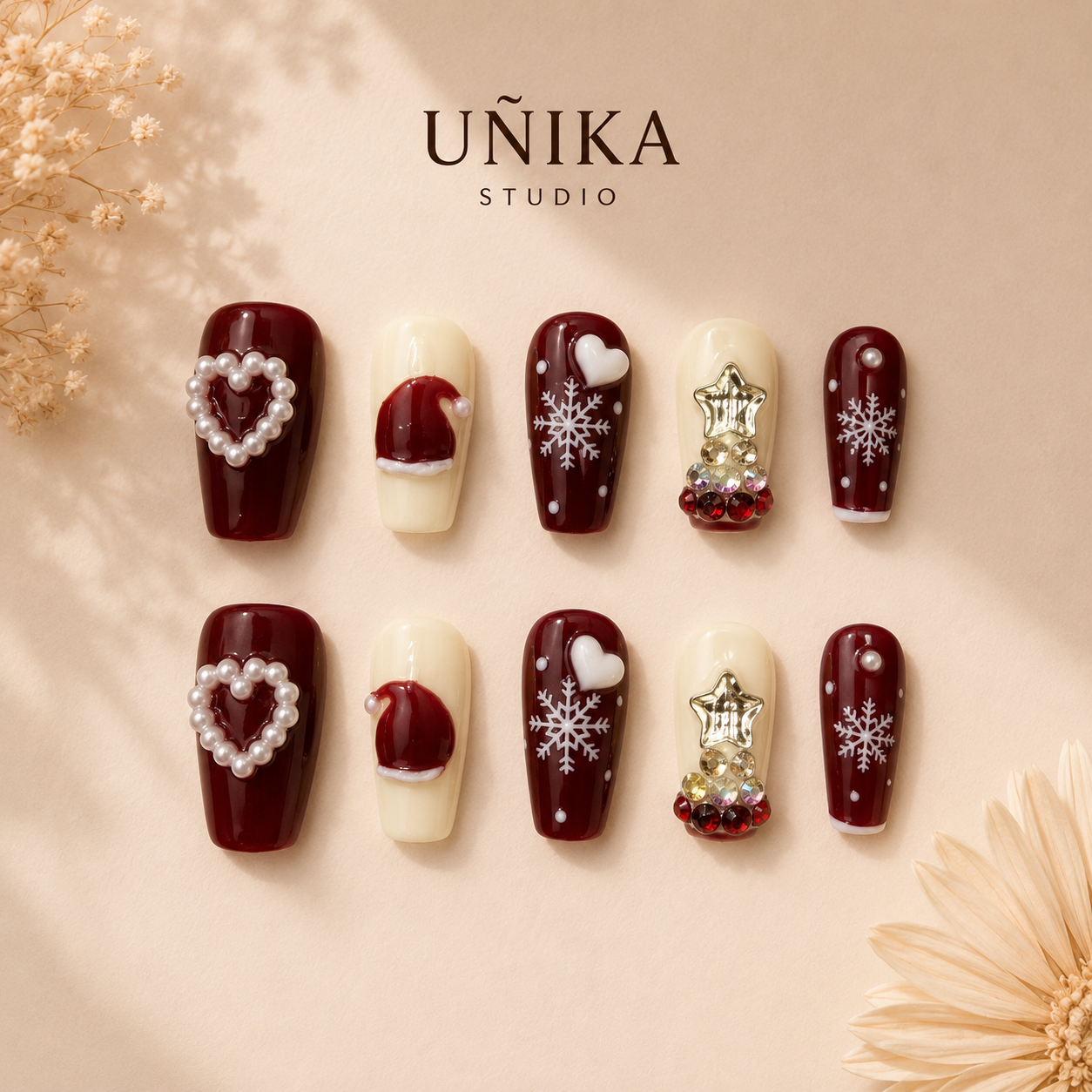 Colección Navidad 01 | Uñas Press On Hechas a Mano