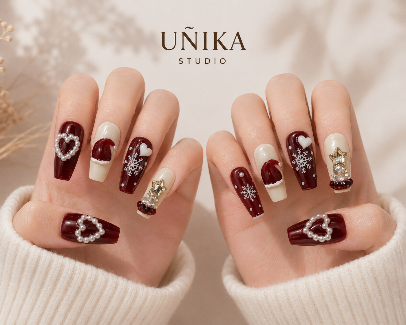 Colección Navidad 01 | Uñas Press On Hechas a Mano