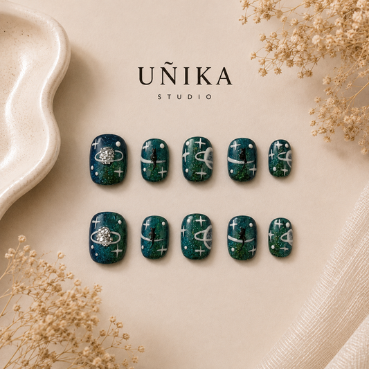 Nebulosa Felina | Uñas Press On Hechas a Mano