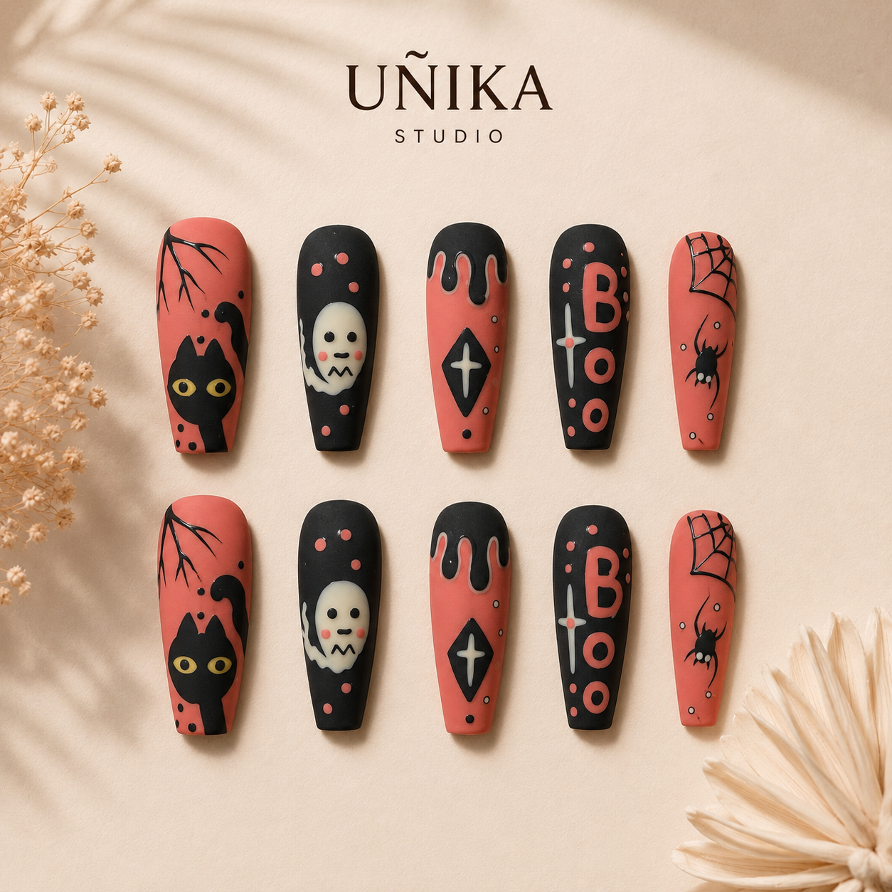 Colección Halloween 01 | Uñas Press On Hechas a Mano