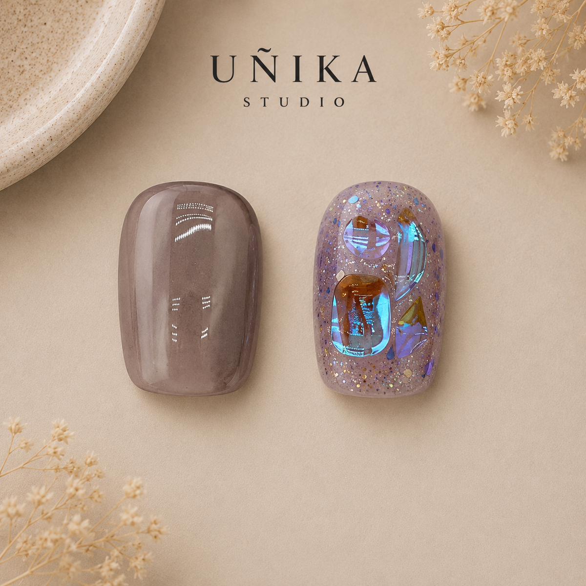 Ópalo Lavanda | Uñas Press On Hechas a Mano