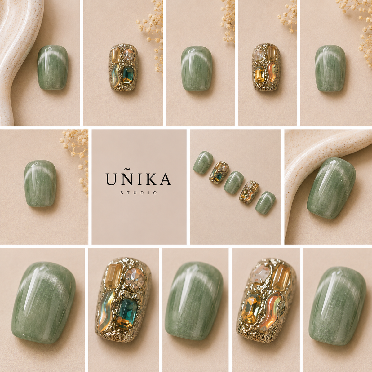 Laguna Serena | Uñas Press On Hechas a Mano