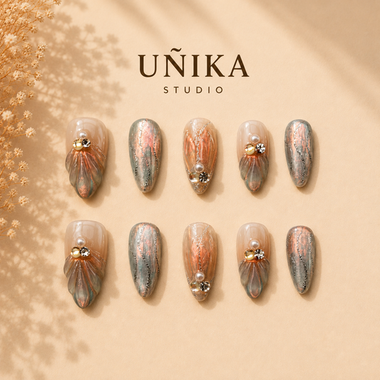 Aurora Marina | Uñas Press On Hechas a Mano