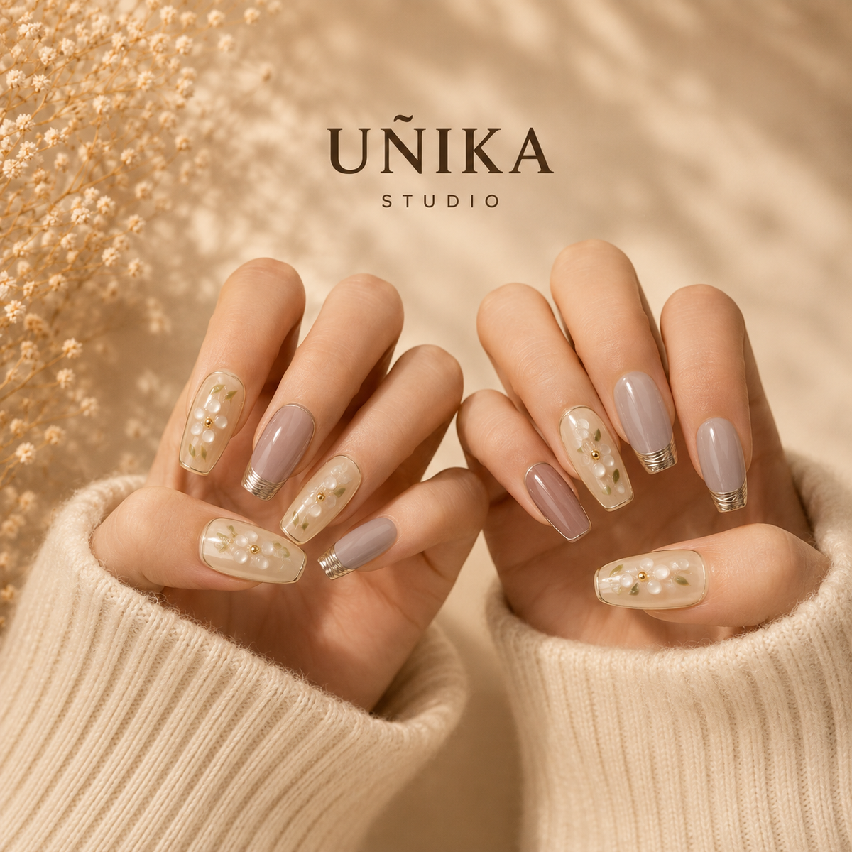 Jardín Lila | Handmade Press-On Nails