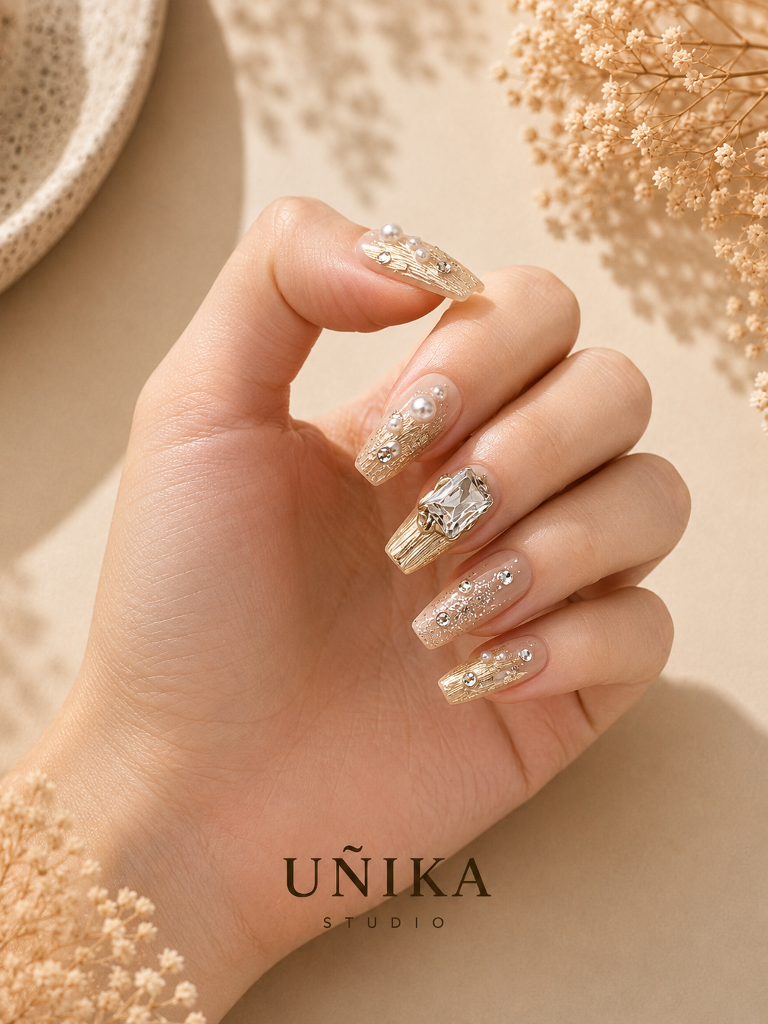 Joya Imperial | Uñas Press On Hechas a Mano