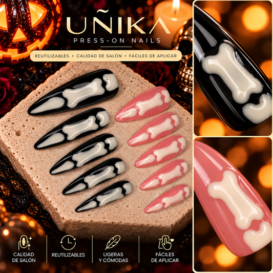 Colección Halloween A01S005 | Uñas Press On Hechas a Mano
