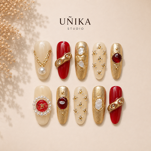Bizancio Dorado | Uñas Press On Hechas a Mano