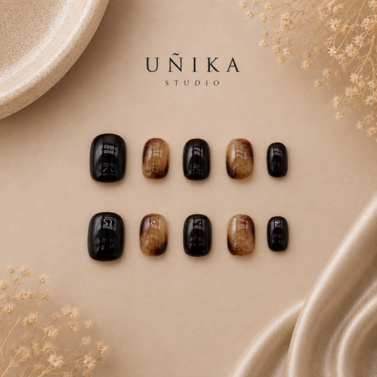 Caoba Miel | Uñas Press On Hechas a Mano
