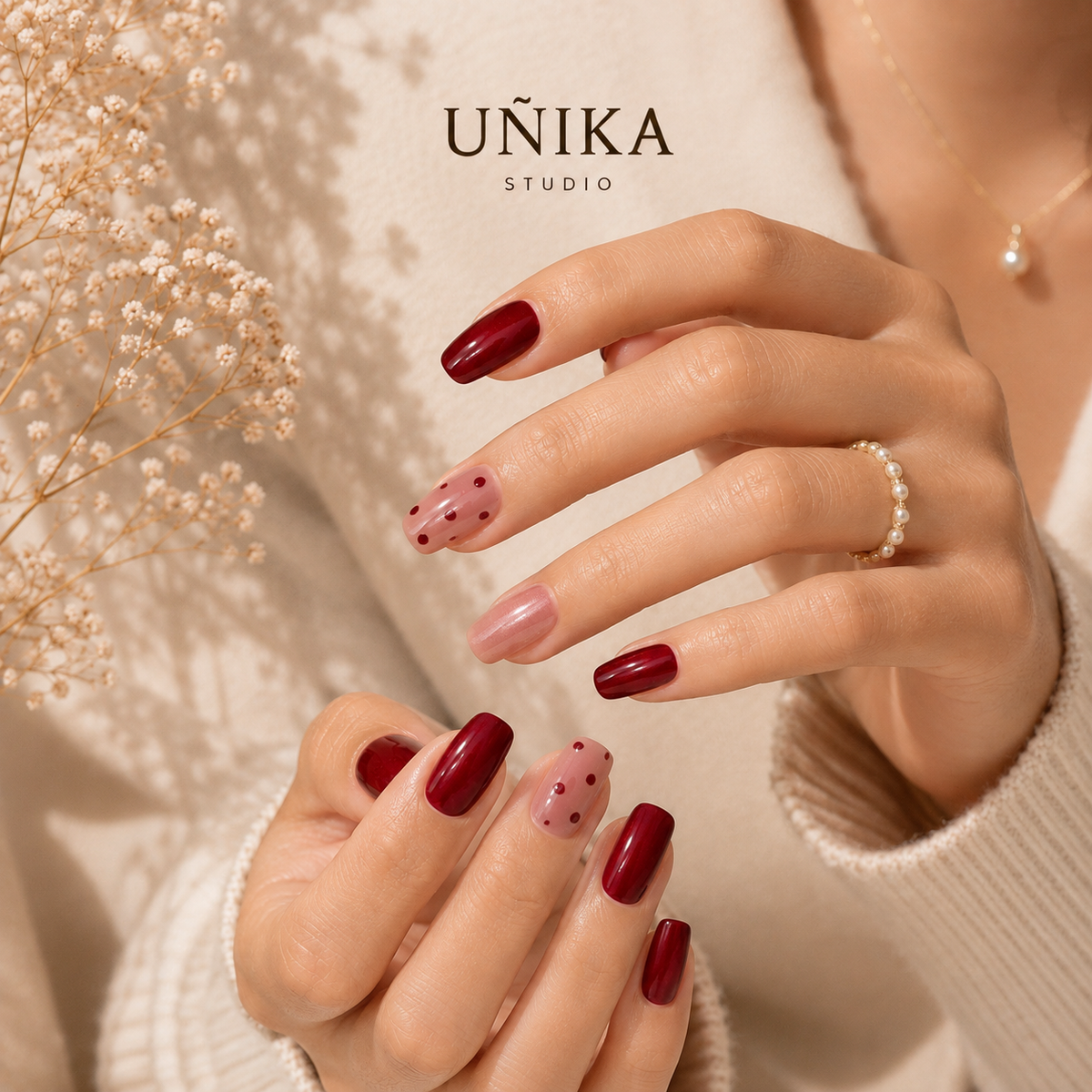 Lunares Cat Eye | Uñas Press On Hechas a Mano