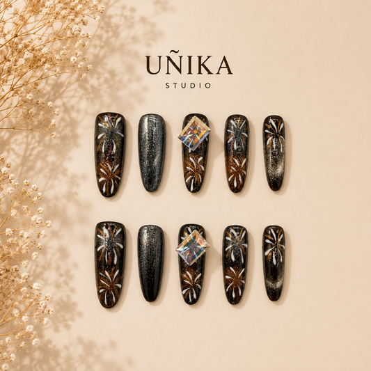 Noche de Fuegos | Uñas Press On Hechas a Mano